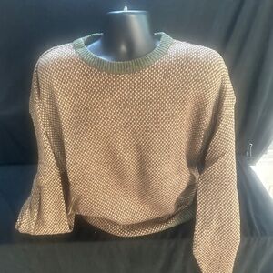 Northwest Brown Sweater with Green Accents-size XL-#488